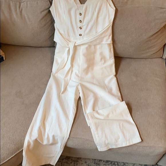 Merci Cream color jumpsuit worn once - Picture 2 of 2